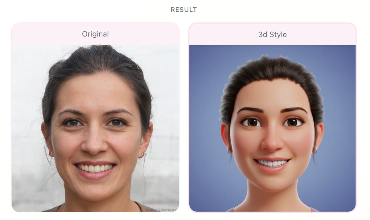 3D style avatar example