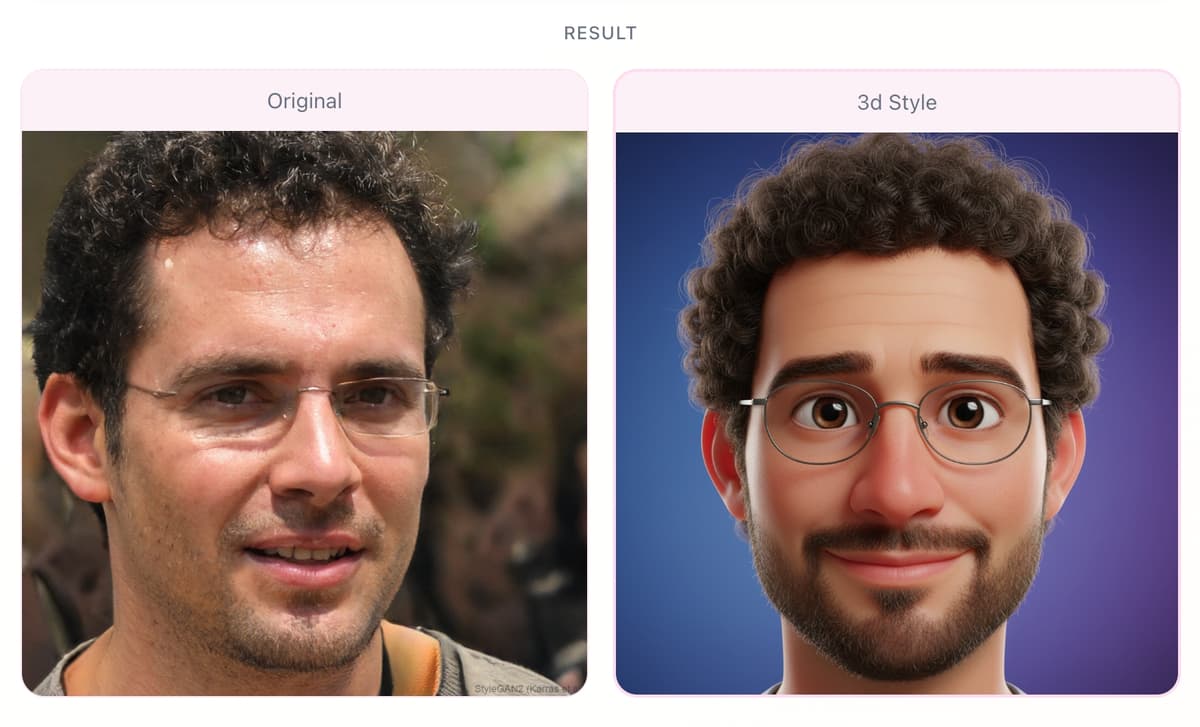 3D style avatar example