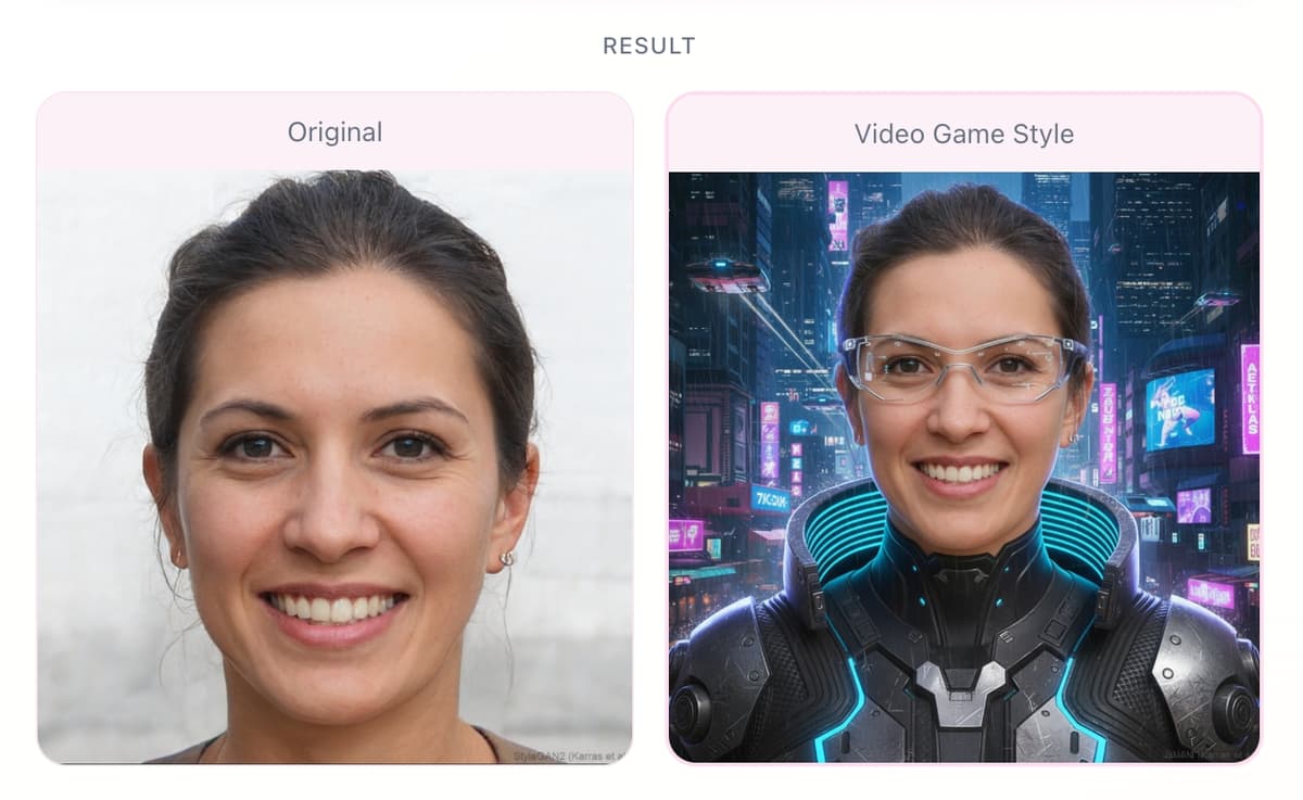Video Game style avatar example